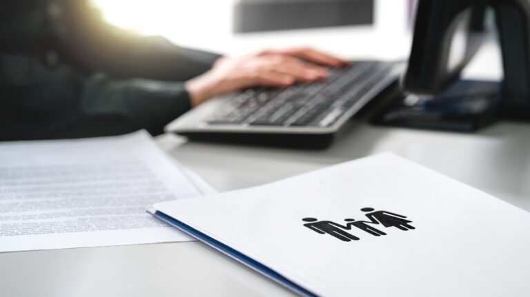 Lawyer working on Estate Planning for blended family